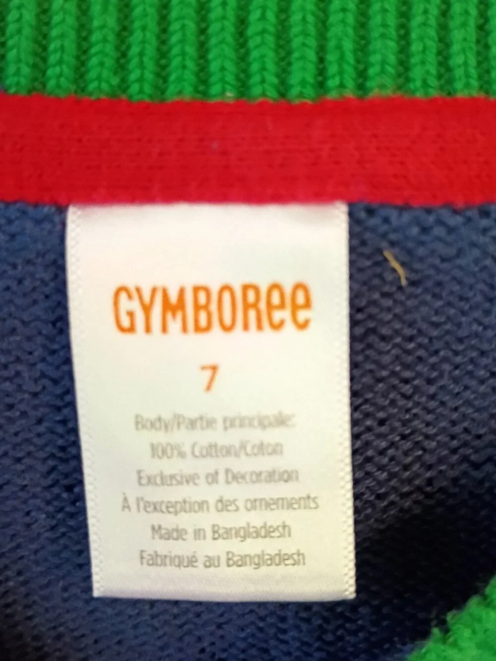 Vintage Style Gymboree Snowman Sweater with Button Detail on Shoulder Size 7